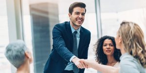 Leader Shaking Hands