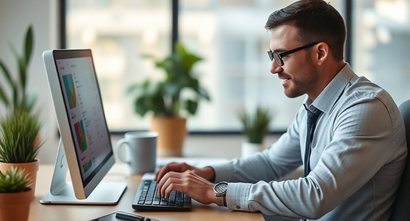 Business Man Taking a Survey